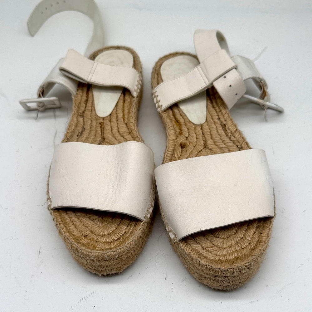 Vince white leather espadrilles 9M